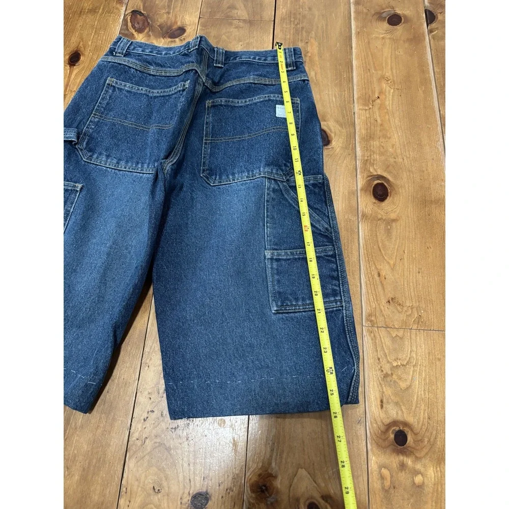 Old Navy Boys Carpenter Denim Shorts Size 18 Blue Pockets Belt Loops
